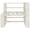 Garden Pallet Corner Sofa Wood White