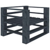 alt="Garden Pallet Armchair Wood Grey""
