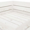 Garden Pallet Corner Sofa White Wood