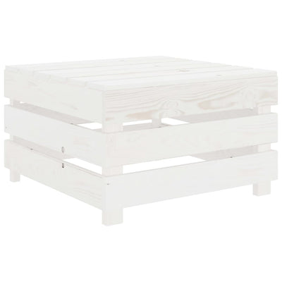 alt="Garden Pallet Table White Wood"