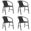 alt="Garden Chairs 4 pcs Plastic Rattan and Steel 110 kg"