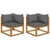alt="Sectional Corner Sofas 2 pcs with Cushions Dark Grey"