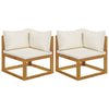 alt="Sectional Corner Sofas 2 pcs with Cushions Cream White"
