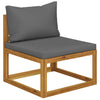 alt="Sectional Middle Sofa & Dark Grey Cushion Solid Acacia Wood"