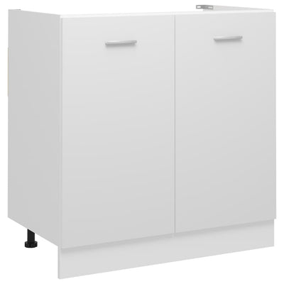 alt="Sink Bottom Cabinet White 80x46x81.5 cm Chipboard"