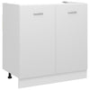 alt="Sink Bottom Cabinet White 80x46x81.5 cm Chipboard"