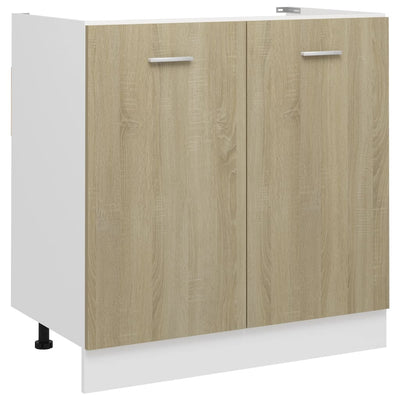 alt="Sink Bottom Cabinet Sonoma Oak 80x46x81.5 cm Chipboard"