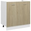 alt="Sink Bottom Cabinet Sonoma Oak 80x46x81.5 cm Chipboard"
