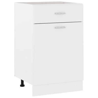 alt="Drawer Bottom Cabinet White 50x46x81.5 cm Chipboard"