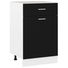 alt="Drawer Bottom Cabinet Black 50x46x81.5 cm Chipboard""