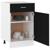 Drawer Bottom Cabinet Black 50x46x81.5 cm Chipboard