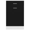Drawer Bottom Cabinet Black 50x46x81.5 cm Chipboard
