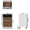 Drawer Bottom Cabinet Black 50x46x81.5 cm Chipboard
