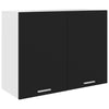 alt="Hanging Cabinet Black 80x31x60 cm Chipboard"