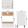 Oven Cabinet White 60x46x81.5 cm Chipboard