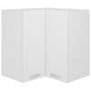 alt="Hanging Corner Cabinet White 57x57x60 cm Chipboard"