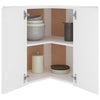 Hanging Corner Cabinet White 57x57x60 cm Chipboard