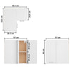 Hanging Corner Cabinet White 57x57x60 cm Chipboard