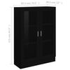 Vitrine Cabinet Black 82.5x30.5x115 cm Chipboard