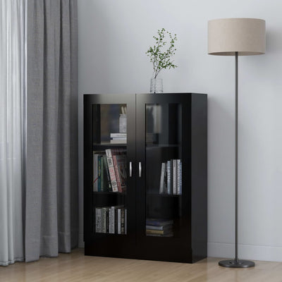 Vitrine Cabinet Black 82.5x30.5x115 cm Chipboard