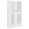 Vitrine Cabinet White 82.5x30.5x150 cm Chipboard