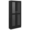 Vitrine Cabinet Black 82.5x30.5x185.5 cm Chipboard