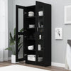 Vitrine Cabinet Black 82.5x30.5x185.5 cm Chipboard