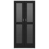 Vitrine Cabinet Black 82.5x30.5x185.5 cm Chipboard
