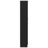 Vitrine Cabinet Black 82.5x30.5x185.5 cm Chipboard