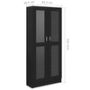 Vitrine Cabinet Black 82.5x30.5x185.5 cm Chipboard