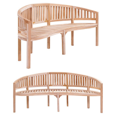 alt="Banana Bench 200 cm Solid Teak Wood"