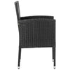 Garden Chairs 2 pcs Poly Rattan Black