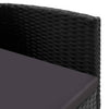 Garden Chairs 2 pcs Poly Rattan Black