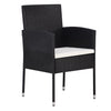 Garden Chairs 4 pcs Poly Rattan Black