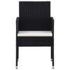 Garden Chairs 4 pcs Poly Rattan Black