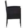 Garden Chairs 4 pcs Poly Rattan Black