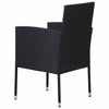 Garden Chairs 4 pcs Poly Rattan Black