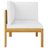 Garden Corner Sofas 2 pcs with Cushions Solid Acacia Wood