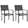 alt="Garden Chairs 2 pcs Textilene and Steel Black and Anthracite"