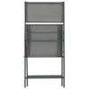 Folding Outdoor Chairs 4 pcs Grey Steel and Textilene