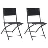 alt="Folding Outdoor Chairs 2 pcs Steel and Textilene"