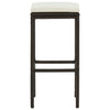 Bar Stools with Cushions 6 pcs Brown Poly Rattan