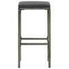 Bar Stools with Cushions 6 pcs Grey Poly Rattan