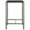 Garden Bar Table Grey 70x70x110 cm Poly Rattan and Glass