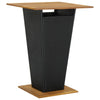 alt="Bar Table Black 80x80x110 cm Poly Rattan and Solid Acacia Wood"