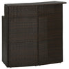 alt="Garden Bar Table Brown 120x55x110 cm Poly Rattan"