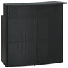 alt="Garden Bar Table Black 120x55x110 cm Poly Rattan"
