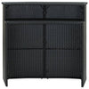 Garden Bar Table Black 120x55x110 cm Poly Rattan