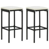 3 Piece Bar Set Poly Rattan Black