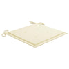 Garden Chair Cushions 4 pcs Cream 50x50x3 cm Fabric